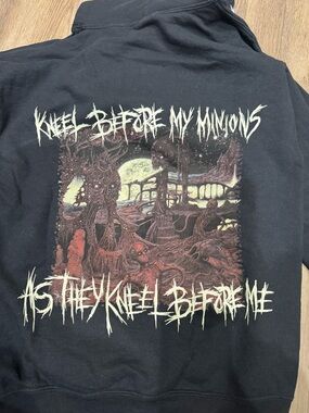 Rare Rings Of Saturn Kneel Before My Minions Hoodie Official Death Metal